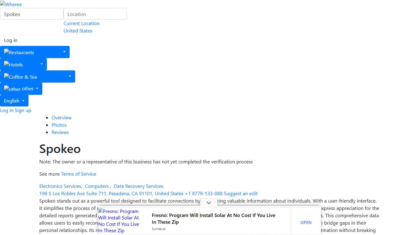 Spokeo - Reviews, Photos & Phone Number - Updated January 2026 - Data Recovery Services in Old Pasadena Quarter, Pasadena City - Wheree